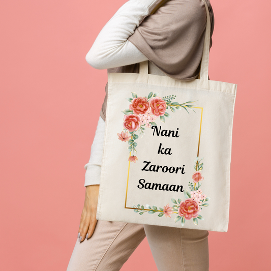 'Nani ka Zaroori Samaan" tote bag